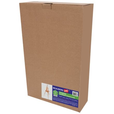 Этюдник BRAUBERG ART CLASSIC, бук, 50х34х11 см, высота холста 87 см, ножки деревянные 90 см, ремень, 190654