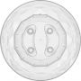 Горшок д/орхидей Лаурель D175мм, 2,3л с поддон.(бесцветный), 221615101/00