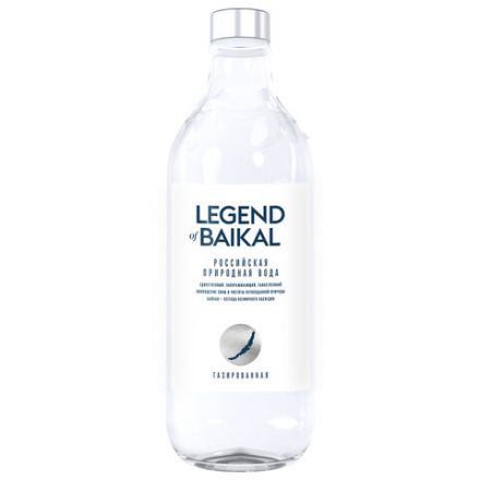 Вода ГАЗИРОВАННАЯ питьевая LEGEND OF BAIKAL 0,5 л, стеклянная бутылка, УТ-00001404