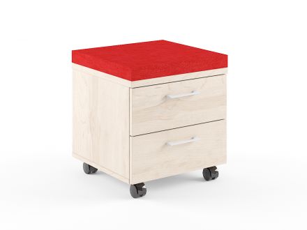 Тумба с подушкой XMC-2D.1 Бук Тиара/Красный XTEN