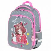 Ранец BRAUBERG QUADRO, 3 отделения, с брелком, "Anime friends", 37х28х18 см, 272022 Ранец BRAUBERG QUADRO, 3 отделения, с брелком, "Anime friends", 37х28х18 см, 272022