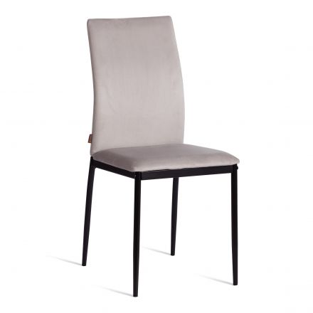 Стул Капри/Capri (мод.BC565-DC)/1 шт. в упаковке металл, флок, 43х53х92см, светло-серый HLR14/черный