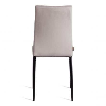 Стул Капри/Capri (мод.BC565-DC)/1 шт. в упаковке металл, флок, 43х53х92см, светло-серый HLR14/черный