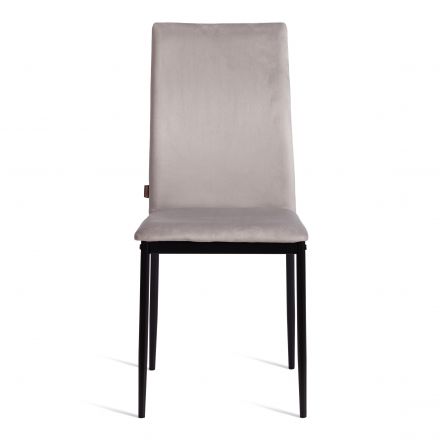 Стул Капри/Capri (мод.BC565-DC)/1 шт. в упаковке металл, флок, 43х53х92см, светло-серый HLR14/черный