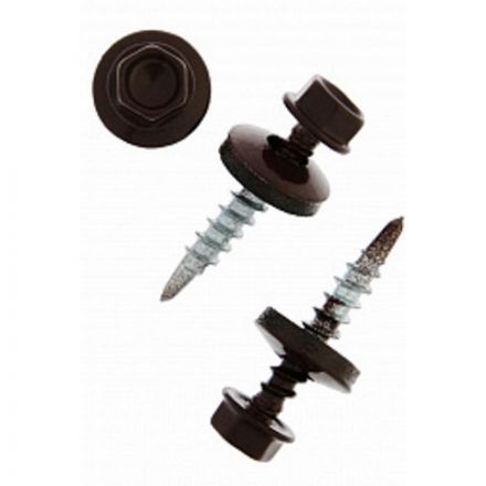 Саморезы кровельные 4,8х28 RAL-8017 коричн. 300 шт Tech-Krep 103180 Саморезы кровельные 4,8х28 RAL-8017 коричн. 300 шт Tech-Krep 103180