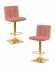 Набор 2 шт Стул барный DOBRIN GOLDIE, пудрово-розовый велюр (MJ9-32)