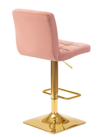 Набор 2 шт Стул барный DOBRIN GOLDIE, пудрово-розовый велюр (MJ9-32)