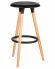 Набор 4 шт Табурет барный DOBRIN ROYCE, ножки светлый бук, цвет чёрный (B-03)