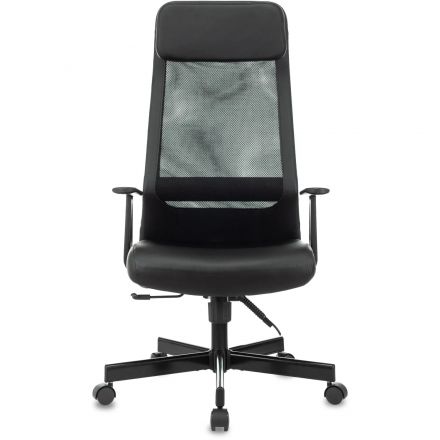 Кресло VB_EChair-651 TPU кожзам черный, сетка черая,металл Кресло VB_EChair-651 TPU кожзам черный, сетка черая,металл
