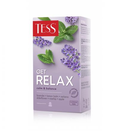 Чай Tess Get Relax чайный напиток с добавками, 1,5гх20шт/уп