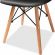 Стулья BRABIX "Eames CF-010", КОМПЛЕКТ 4 шт., пластик черный, опоры дерево/металл, 532631, 2033A