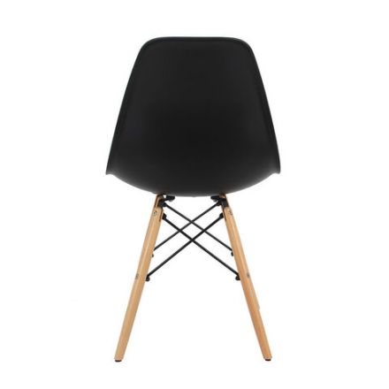 Стулья BRABIX "Eames CF-010", КОМПЛЕКТ 4 шт., пластик черный, опоры дерево/металл, 532631, 2033A