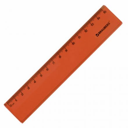 Линейка пластиковая 15 см BRAUBERG "FRUITY", тонированная, ассорти, 210765 Линейка пластиковая 15 см BRAUBERG "FRUITY", тонированная, ассорти, 210765