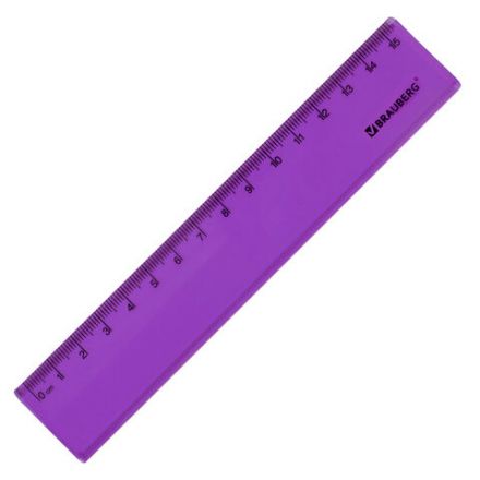 Линейка пластиковая 15 см BRAUBERG "FRUITY", тонированная, ассорти, 210765 Линейка пластиковая 15 см BRAUBERG "FRUITY", тонированная, ассорти, 210765