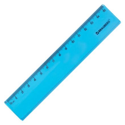 Линейка пластиковая 15 см BRAUBERG "FRUITY", тонированная, ассорти, 210765 Линейка пластиковая 15 см BRAUBERG "FRUITY", тонированная, ассорти, 210765