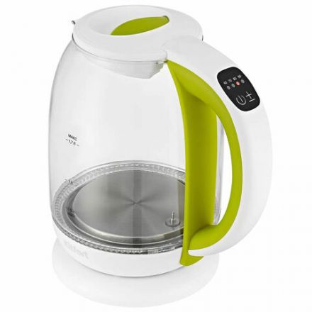 Чайник KITFORT КТ-6140-2, 1,7 л, 2200 Вт, закрытый нагревательный элемент, ТЕРМОРЕГУЛЯТОР, стекло, белый/салатовый Чайник KITFORT КТ-6140-2, 1,7 л, 2200 Вт, закрытый нагревательный элемент, ТЕРМОРЕГУЛЯТОР, стекло, белый/салатовый