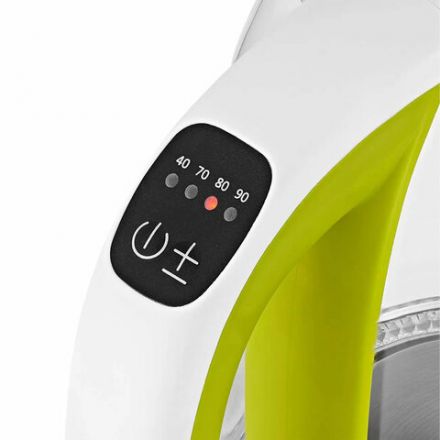 Чайник KITFORT КТ-6140-2, 1,7 л, 2200 Вт, закрытый нагревательный элемент, ТЕРМОРЕГУЛЯТОР, стекло, белый/салатовый Чайник KITFORT КТ-6140-2, 1,7 л, 2200 Вт, закрытый нагревательный элемент, ТЕРМОРЕГУЛЯТОР, стекло, белый/салатовый