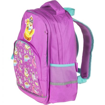 Рюкзак №1School Довольный ленивец,  2 отд., сиреневый