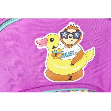 Рюкзак №1School Довольный ленивец,  2 отд., сиреневый