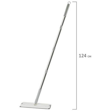 Швабра с отжимом и ведром 11л/9л, двухкамерное, ProClean, насадка из микрофибры карманы с 2-х сторон, белый, LAIMA, 607979