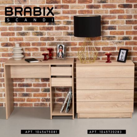 Комод BRABIX "Scandi CM-001", 750х330х730 мм, 4 ящика, ЛДСП, дуб сонома, 641901, ЦБ013659 -2 Комод BRABIX "Scandi CM-001", 750х330х730 мм, 4 ящика, ЛДСП, дуб сонома, 641901, ЦБ013659 -2