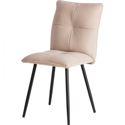 Стул Комус Мебель Flip велюр , 41х55х88, бежевый/черный