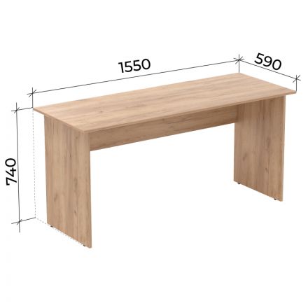 Стол письменный Easy LT Оптима 1550х590х740 Дуб крафт золотой