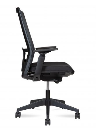 Кресло офисное / Вильямс блэк LB / Williams black LB / черная сетка/черная ткань