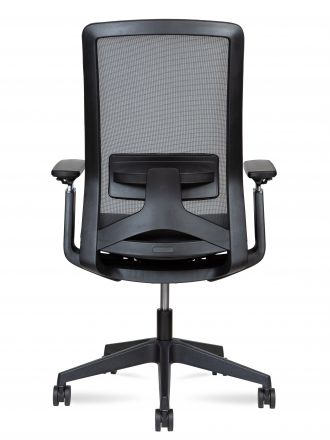 Кресло офисное / Вильямс блэк LB / Williams black LB / черная сетка/черная ткань