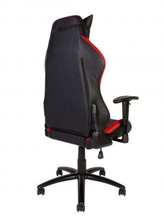 Кресло офисное / Лотус PRO carbon / Lotus PRO carbon / черно - красная экокожа/ стальная крестовина