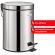 Ведро мусорное с педалью 3 литра "Classic", ЗЕРКАЛЬНОЕ, нержавеющая сталь, со съемным внутренним ведром, LAIMA, 604942