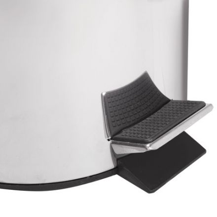 Ведро мусорное с педалью 3 литра "Classic", ЗЕРКАЛЬНОЕ, нержавеющая сталь, со съемным внутренним ведром, LAIMA, 604942