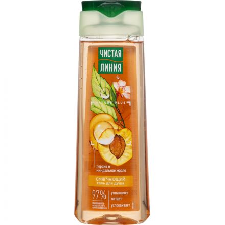 Гель для душа Чистая Линия Смягчающий, с персиком и маслом миндаля 250 мл Гель для душа Чистая Линия Смягчающий, с персиком и маслом миндаля 250 мл