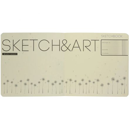 Скетчбук S&A ORIGINAL 145х145 100л БЕЖ 100г книж.перепл.мягк.черн 1-506/01