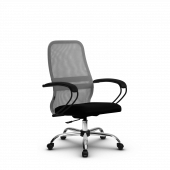 Кресло Метта SU-CP-8P светло-серое/черное Ch Кресло Метта SU-CP-8P светло-серое/черное Ch