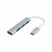 Хаб Type-C, 4 порта, серый, RED LINE, УТ000039262