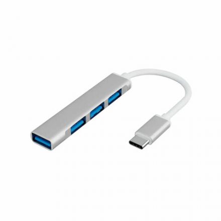 Хаб Type-C, 4 порта, серый, RED LINE, УТ000039262 Хаб Type-C, 4 порта, серый, RED LINE, УТ000039262