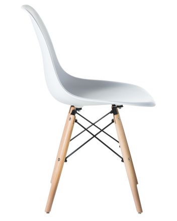 Стул обеденный LMZL-PP623, ножки светлый бук, цвет сиденья белый