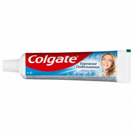 Зубная паста 50 мл COLGATE "Бережное отбеливание", с фторидом и кальцием, 7891024188262