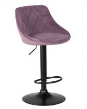 Стул барный DOBRIN LOGAN BLACK, пудрово-сиреневый велюр (MJ9-52) Стул барный DOBRIN LOGAN BLACK, пудрово-сиреневый велюр (MJ9-52)