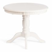 Стол STEFANO круглый бук, мдф, D90+30x77см, Ivory white Стол STEFANO круглый бук, мдф, D90+30x77см, Ivory white