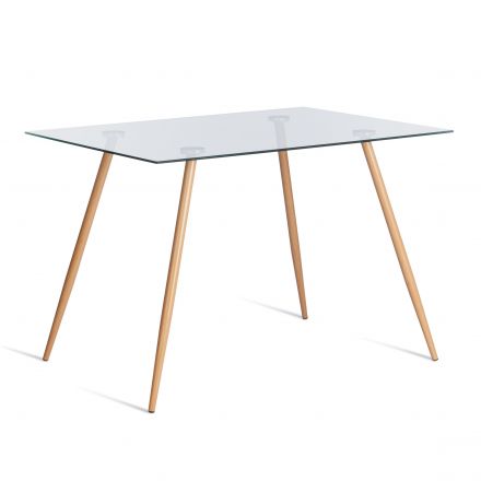 Стол SOPHIA (mod. 5003) металл/стекло (8мм), бук/прозрачный, 110 х 80 х 75 см Стол SOPHIA (mod. 5003) металл/стекло (8мм), бук/прозрачный, 110 х 80 х 75 см