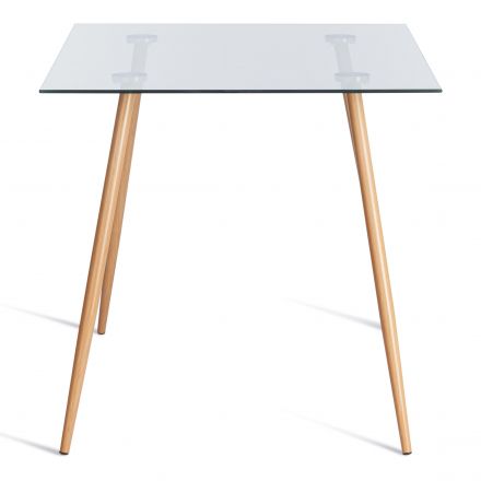 Стол SOPHIA (mod. 5003) металл/стекло (8мм), бук/прозрачный, 110 х 80 х 75 см Стол SOPHIA (mod. 5003) металл/стекло (8мм), бук/прозрачный, 110 х 80 х 75 см