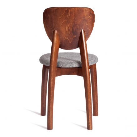 Стул DIAMANTE мягкое сидение бук, 42x42x85см, коричневый, ткань wool dimgrey, серый Стул DIAMANTE мягкое сидение бук, 42x42x85см, коричневый, ткань wool dimgrey, серый