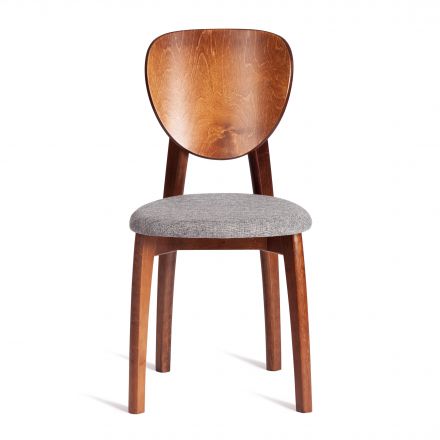 Стул DIAMANTE мягкое сидение бук, 42x42x85см, коричневый, ткань wool dimgrey, серый Стул DIAMANTE мягкое сидение бук, 42x42x85см, коричневый, ткань wool dimgrey, серый