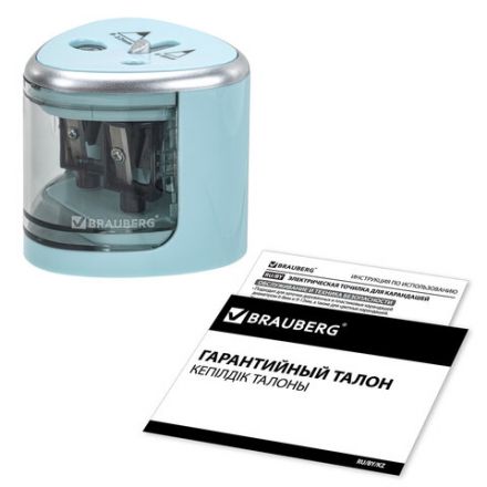 Точилка электрическая BRAUBERG DUAL (для 2 диаметров карандашей!), 4 батарейки АА, голубая, 270578 Точилка электрическая BRAUBERG DUAL (для 2 диаметров карандашей!), 4 батарейки АА, голубая, 270578