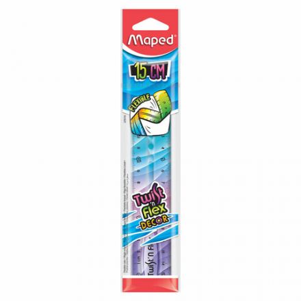 Линейка пластик 15 см, гибкая, MAPED (Франция) "Twist'n Flex Patterns", ассорти, 279115 Линейка пластик 15 см, гибкая, MAPED (Франция) "Twist'n Flex Patterns", ассорти, 279115