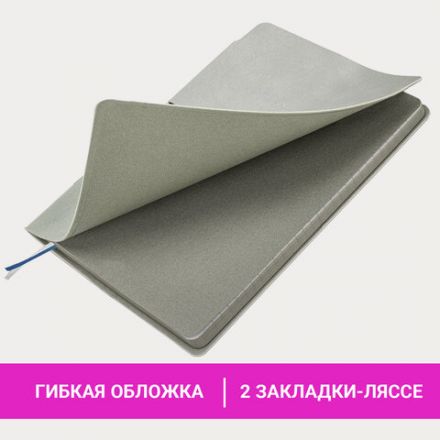 Блокнот А5 (140х200 мм), BRAUBERG "NEBRASKA", под кожу, 80 л., линия, серый, 113410 Блокнот А5 (140х200 мм), BRAUBERG "NEBRASKA", под кожу, 80 л., линия, серый, 113410
