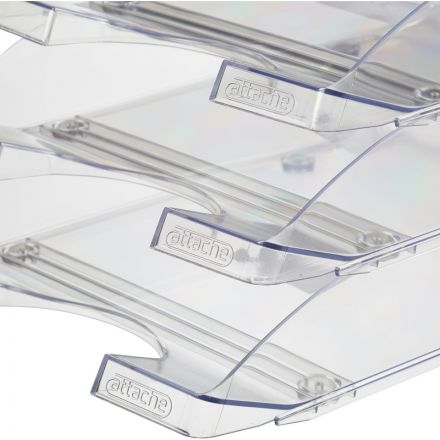 Лоток горизонтальный Attache Line прозрачный 340х255х63мм