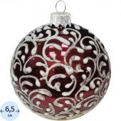 Шар Вьюнок-веточка морозная, 65 мм., в подарочной упаковке КУ-65-18470 Шар Вьюнок-веточка морозная, 65 мм., в подарочной упаковке КУ-65-18470